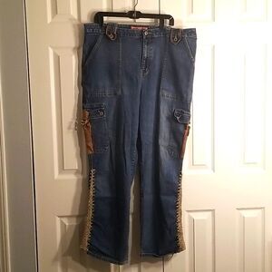 Vanilla Star blue jeans with woven trim